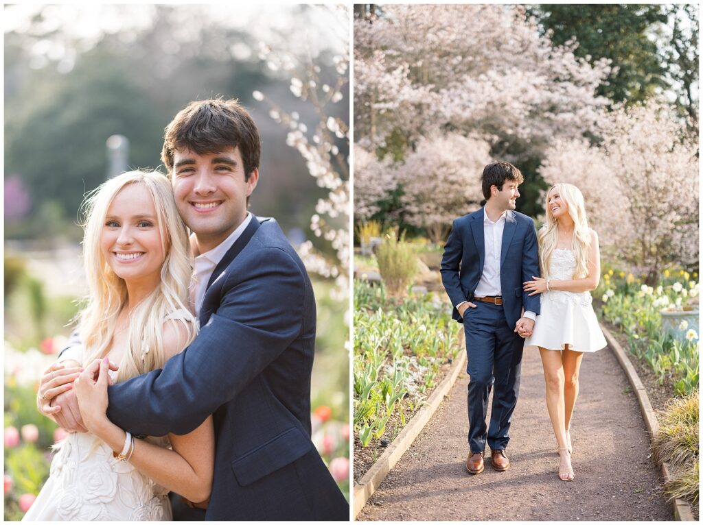 Couples Portraits | Cherry Blossom Trees | Duke University Senior | Duke University Grad | Durham Senior Photographer