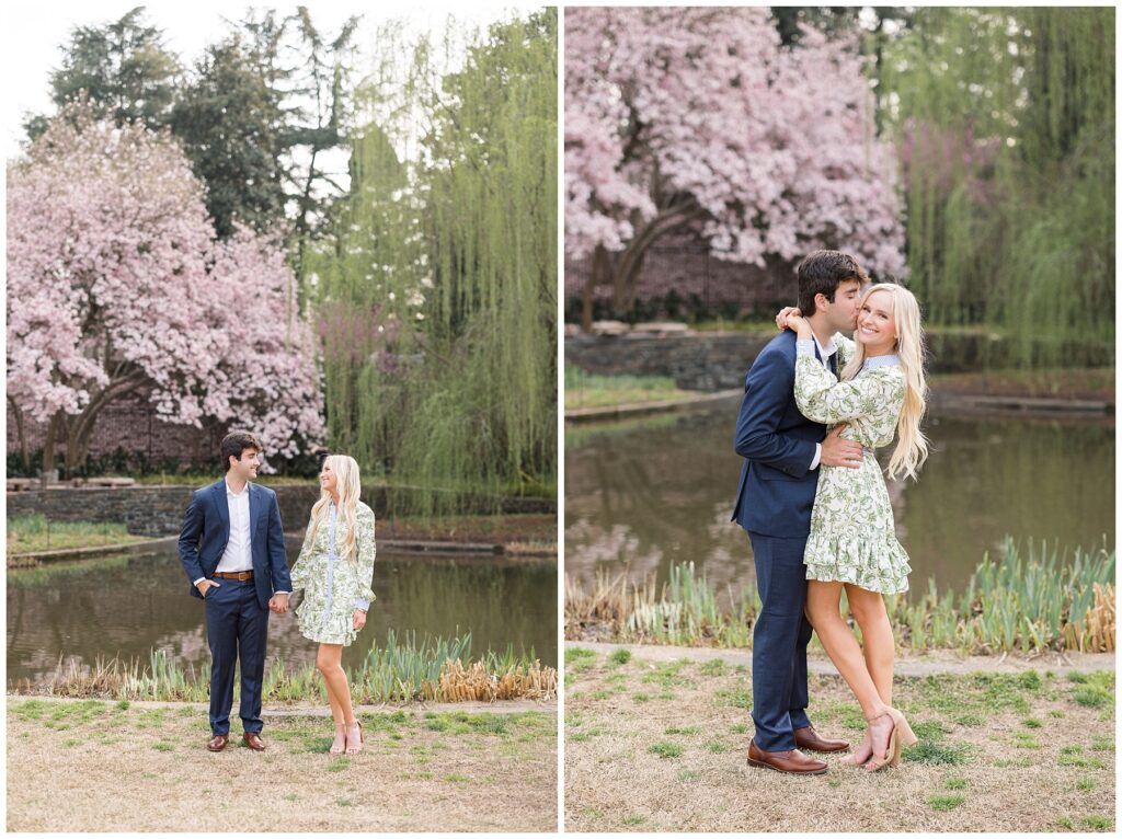 Couples photography | Duke Gardens | Cherry Blossom Trees | Duke University Senior | Duke University Grad | Durham Senior Photographer