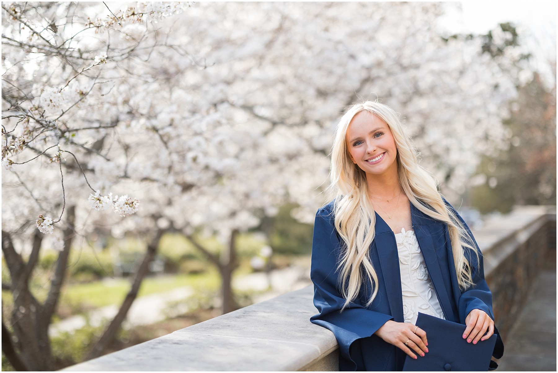 Duke University Spring Grad Photos with Cherry Blossoms | Sarah Hinckley Photography