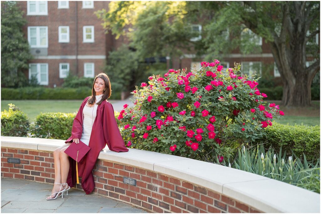 Spring flowers | Meredith College Spring Grad Photos |  Raleigh Senior Photographer | Sarah Hinckley Photography | 2025