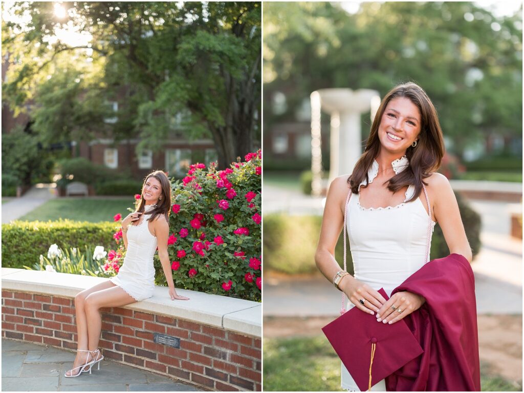 Graduation Photos on Campus 
| Meredith College Spring Grad Photos |  Raleigh Senior Photographer | Sarah Hinckley Photography | 2025
