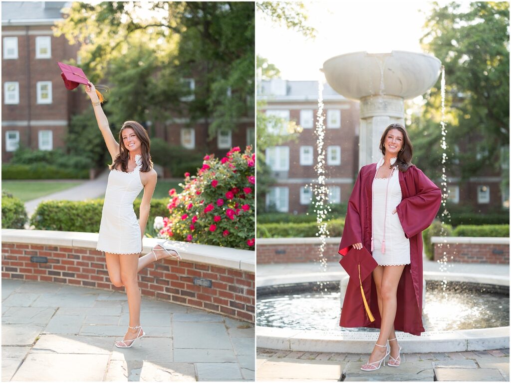 Graduation Cap and Gown | Meredith College Spring Grad Photos |  Raleigh Senior Photographer | Sarah Hinckley Photography | 2025