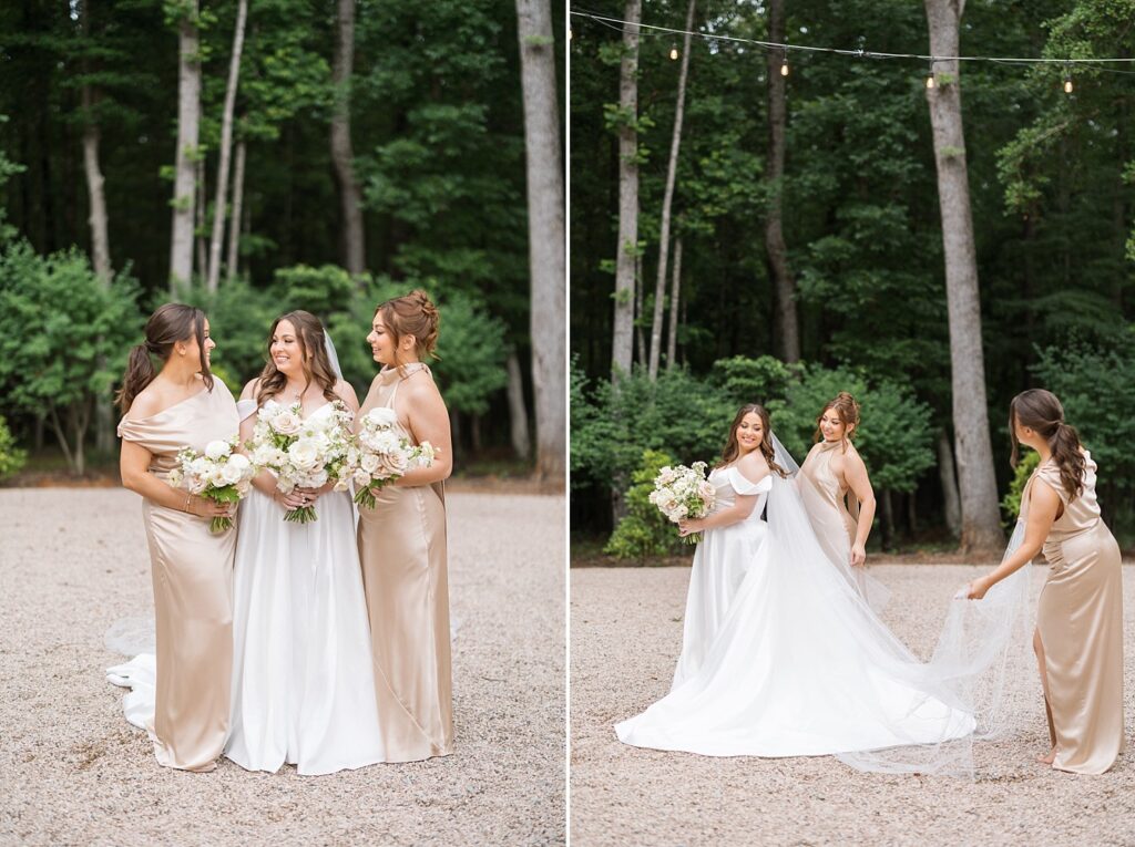 Wedding floral | Bridesmaids | Carolina Grove Wedding Venue | Sarah Hinkley Photography | North Carolina Wedding Photographer