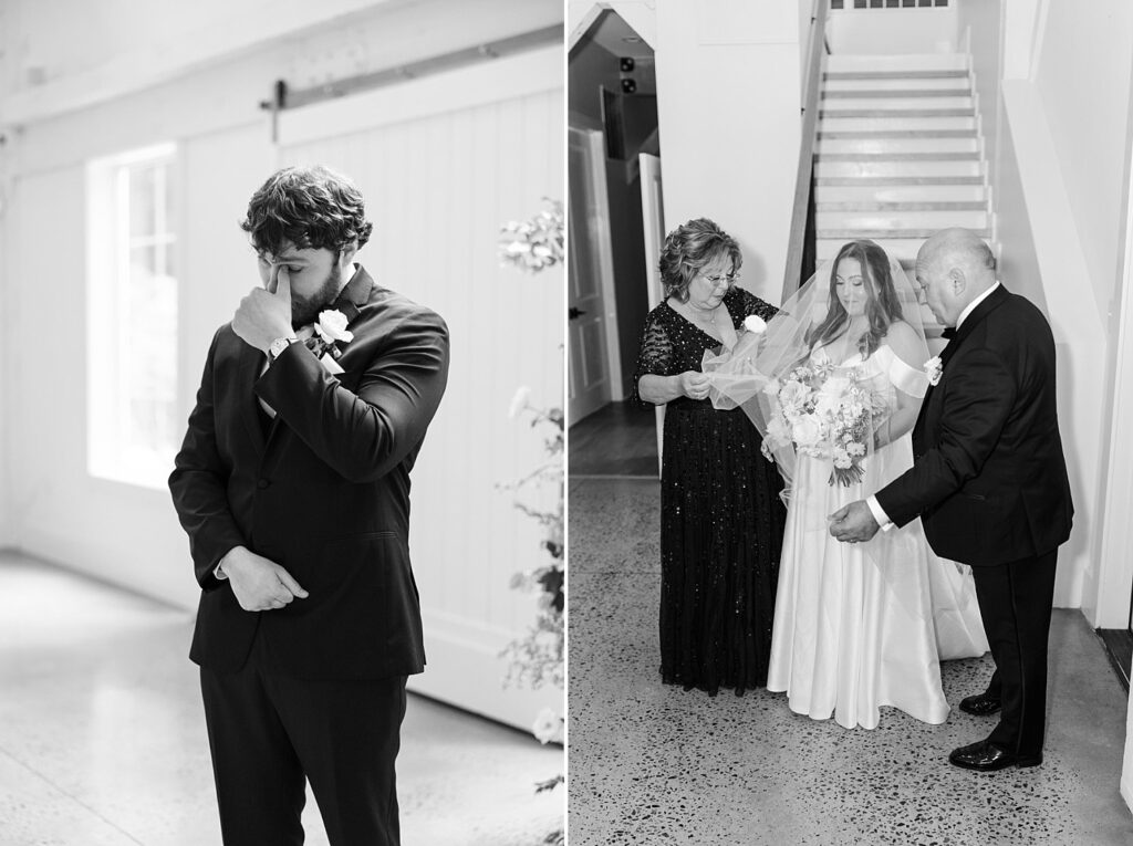 First look | Walking down the aisle | carolina grove wedding | carolina grove wedding photographer | classic wedding venue 