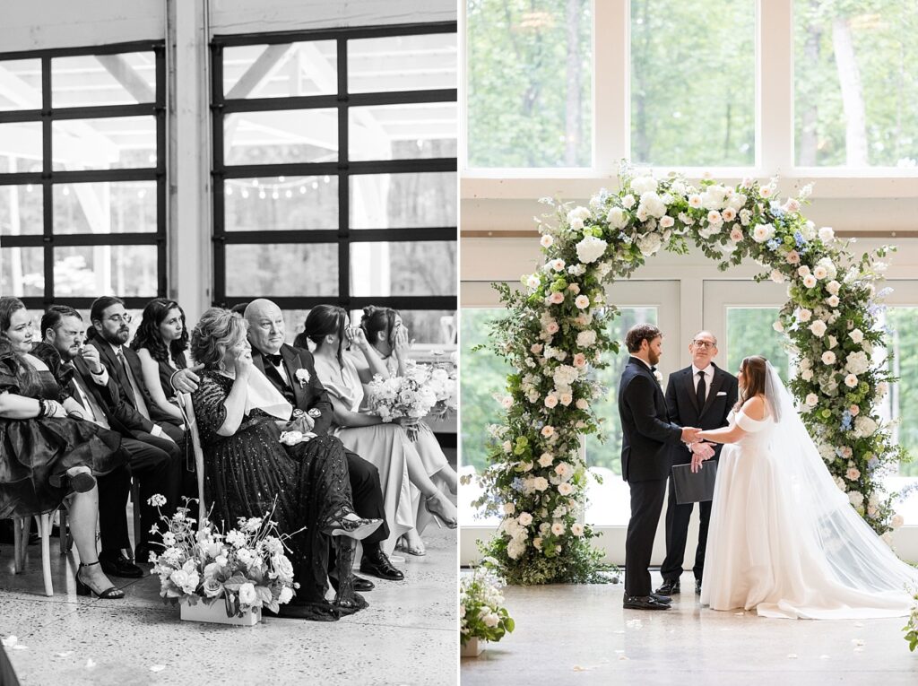 Ceremony details | floral details | carolina grove wedding | carolina grove wedding photographer | classic wedding venue 