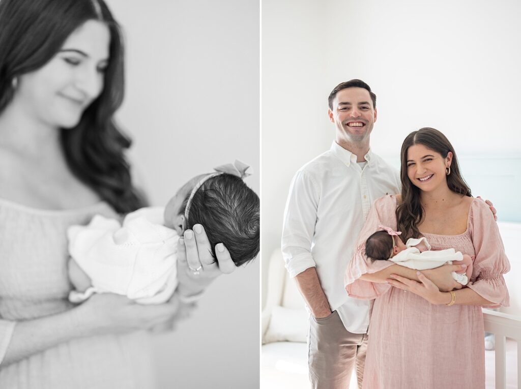 lifestyle newborn photos | in home newborn session | girl newborn photos | raleigh newborn photographer | family newborn photos Raleigh | newborn portraits at home