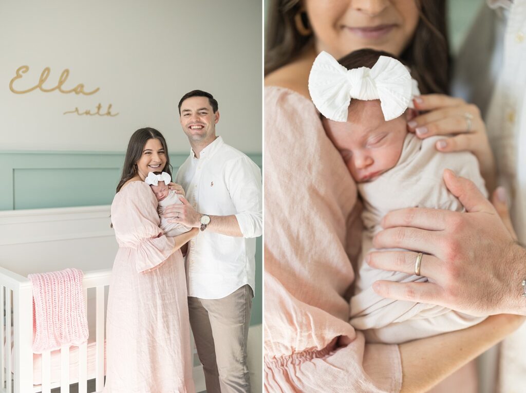 lifestyle newborn photos | in home newborn session | girl newborn photos | raleigh newborn photographer