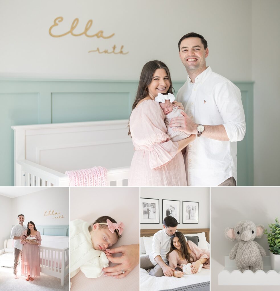 lifestyle newborn photos | in home newborn session | girl newborn photos | raleigh newborn photographer