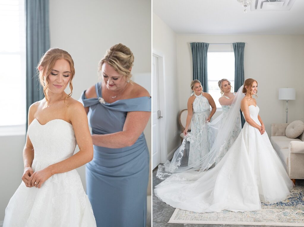 wedding dress, getting ready photos, the legacy at willow pond wedding, Raleigh wedding photographer, historic venues in Virginia, classic wedding venue, Virginia wedding photos