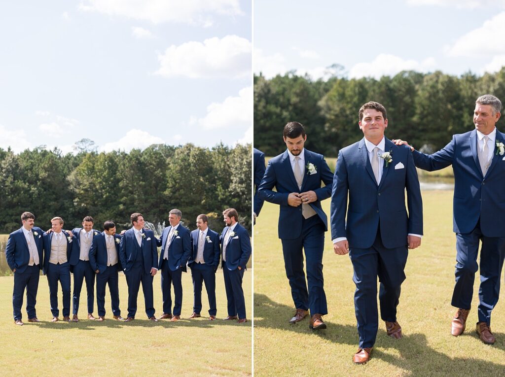 groom, groomsmen, wedding party, the legacy at willow pond wedding, Raleigh wedding photographer, historic venues in Virginia, classic wedding venue, Virginia wedding photos