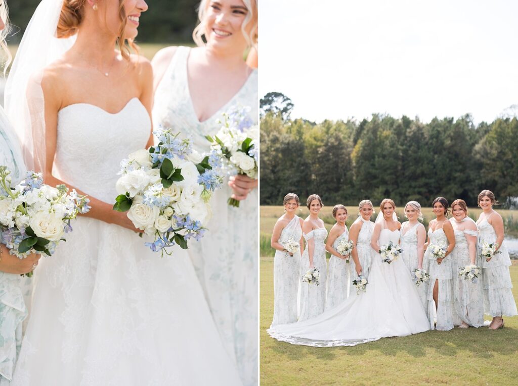 wedding party, bridesmaids, bride, wedding party, groom, groomsmen, wedding party, the legacy at willow pond, Raleigh wedding photo Virginia wedding venue, 