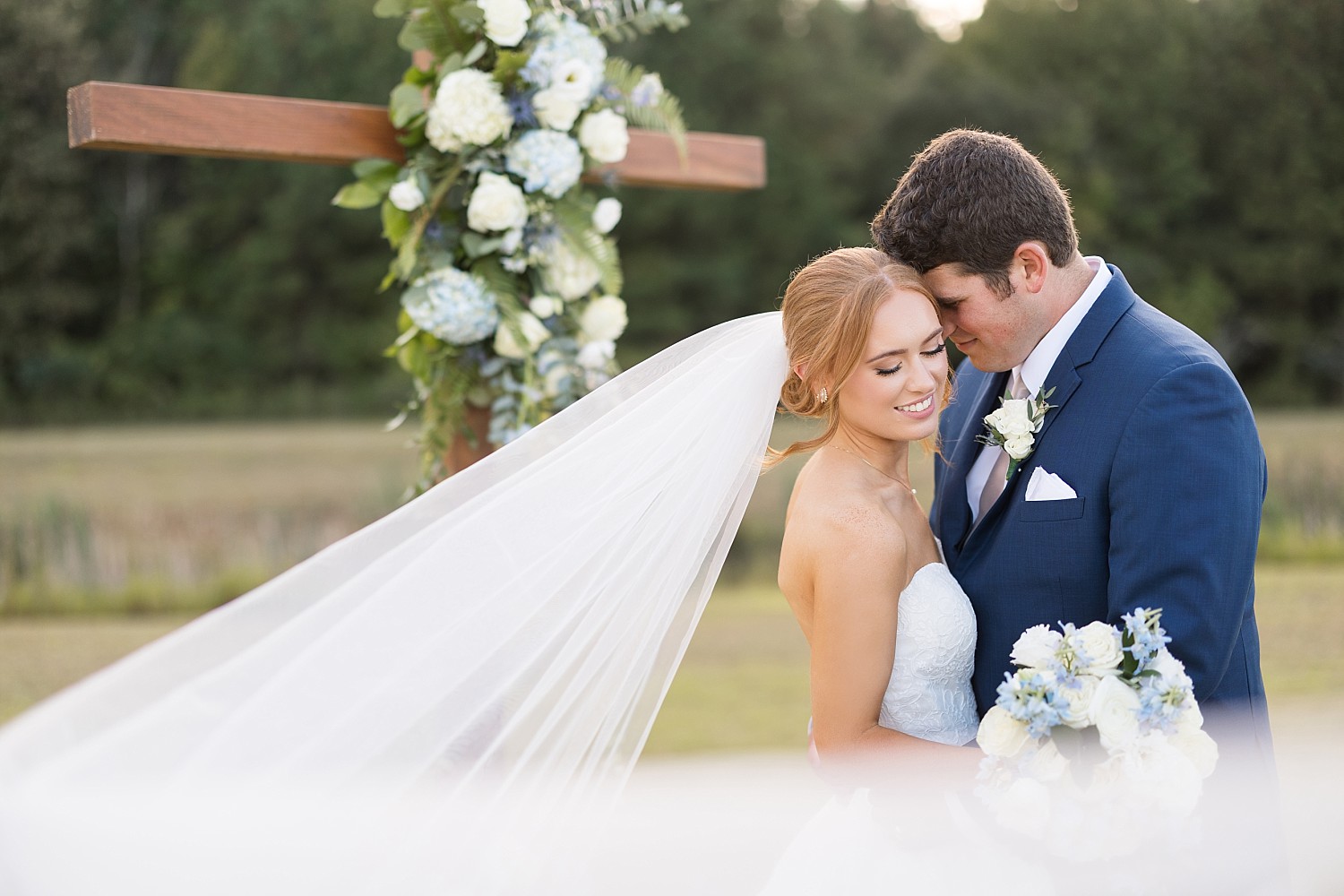 Blue and White southern wedding at Legacy at Willow Pond | NC Wedding Photographer | Sarah Hinckley Photography 2025