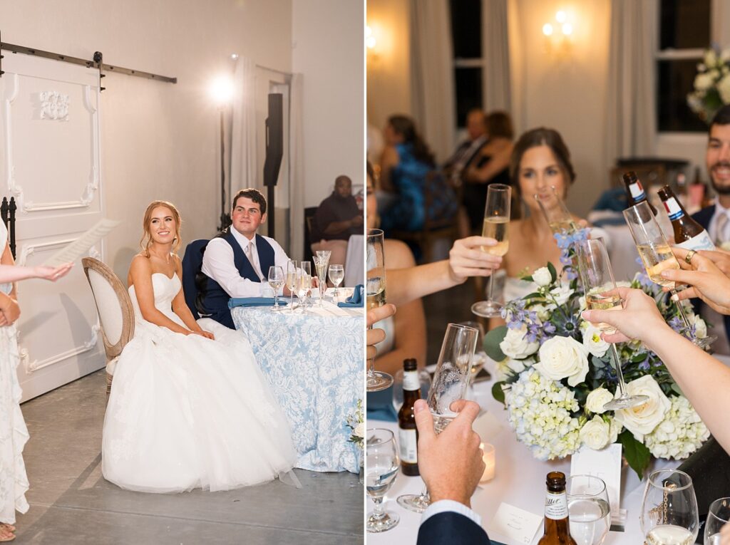 wedding reception, receptions speeches, maid of honor speech, the legacy at willow pond wedding, Raleigh wedding photographer, historic venues in Virginia, Virginia wedding photos