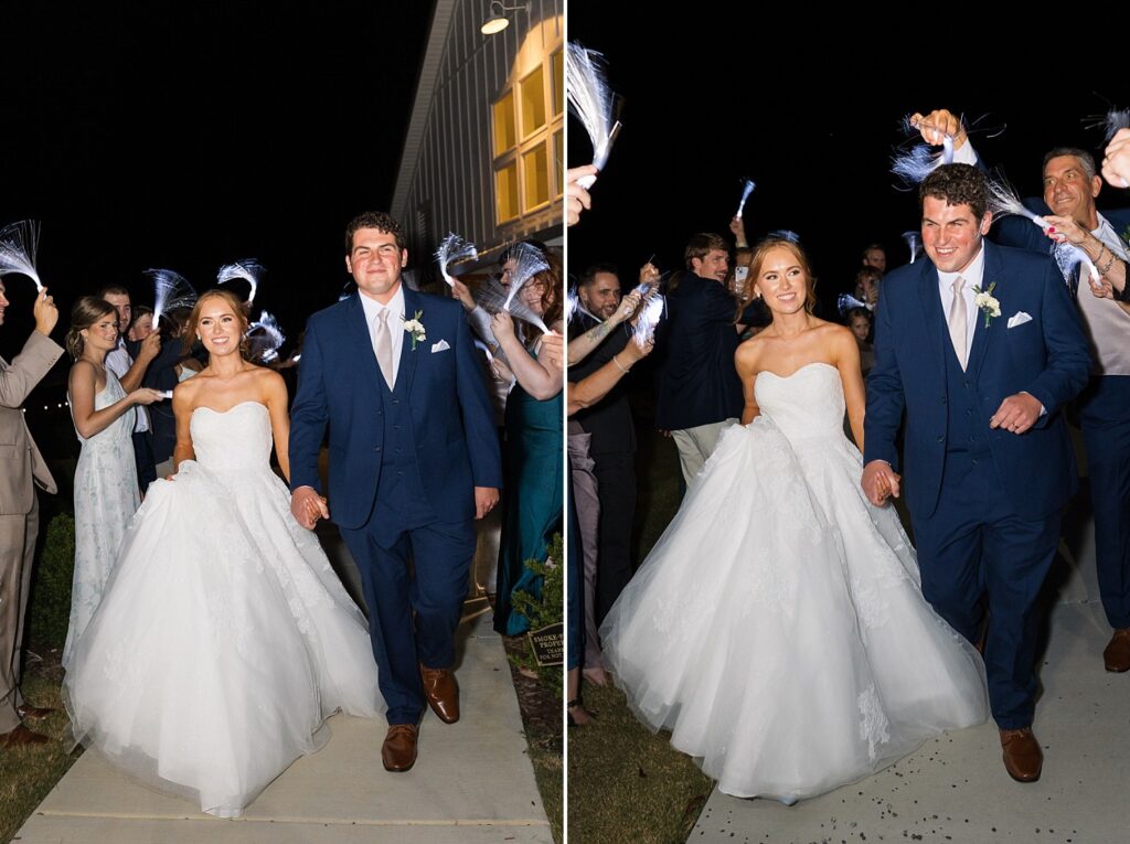 wedding exit, wedding reception exit, the legacy at willow pond wedding, Raleigh wedding photographer, historic venues in Virginia, classic wedding venue, the legacy at willow pond wedding inspiration, Virginia wedding photos