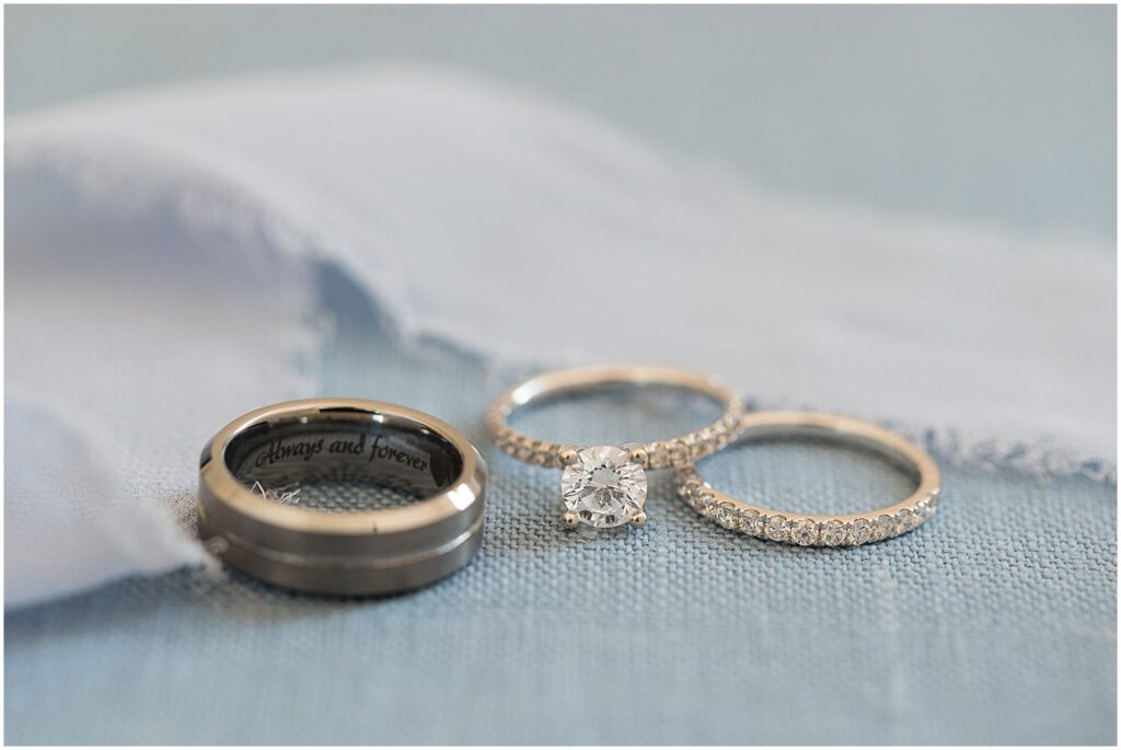 wedding rings | Wedding details at The Upchurch Raleigh | Elegant wedding design at a historic Raleigh venue | The Upchurch wedding inspiration | Raleigh wedding photography details | Classic wedding day in Raleigh NC