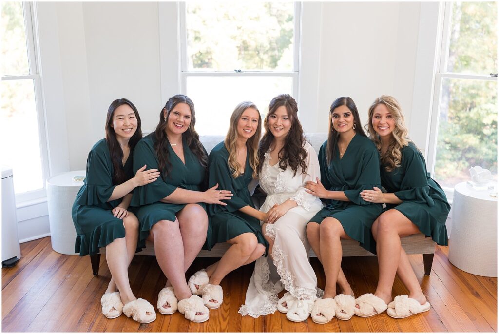 bridesmaids | getting ready photos | Raleigh NC wedding photographer | The Upchurch wedding photographer | Sarah Hinckley wedding photographer in Raleigh | Raleigh wedding photography at The Upchurch | The Upchurch Raleigh NC wedding