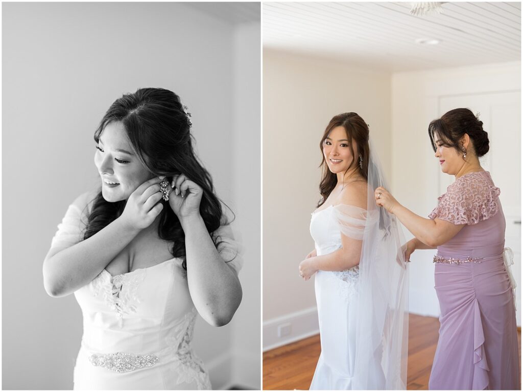 bride getting ready | Wedding details at The Upchurch Raleigh | Elegant wedding design at a historic Raleigh venue | The Upchurch wedding inspiration | Raleigh wedding photography details | Classic wedding day in Raleigh NC