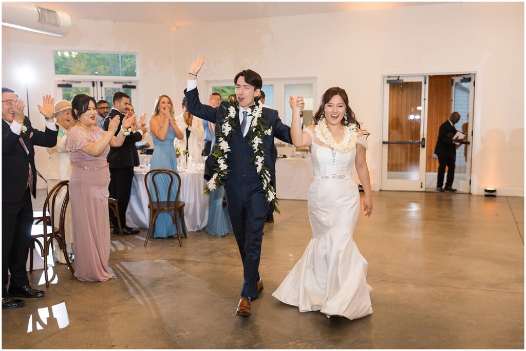 Reception entrance | The Upchurch wedding inspiration | Classic fall wedding at The Upchurch | Elegant Raleigh wedding inspiration | The Upchurch wedding photos | Romantic wedding venue in Raleigh NC