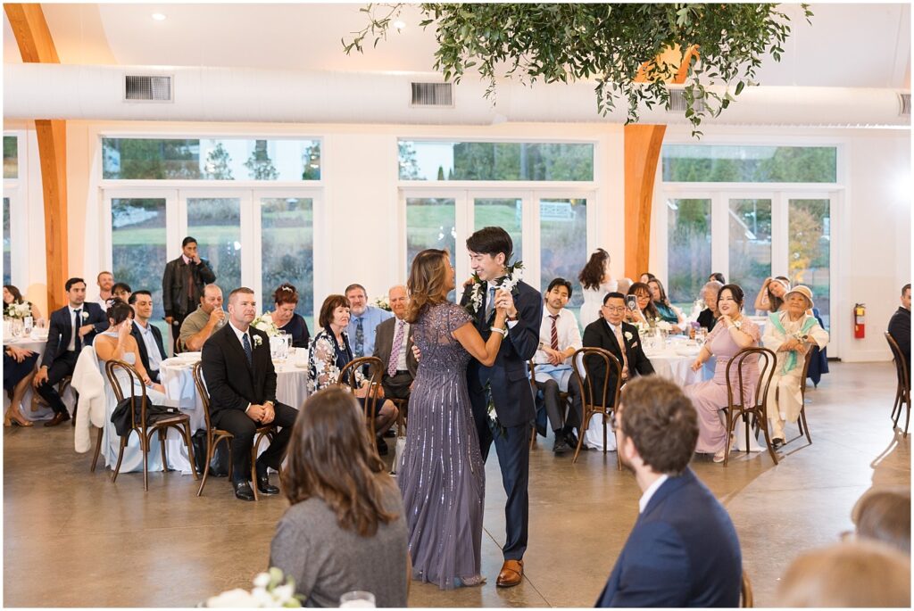 Mother son dance | The Upchurch wedding inspiration | Classic fall wedding at The Upchurch | Elegant Raleigh wedding inspiration | The Upchurch wedding photos | Romantic wedding venue in Raleigh NC