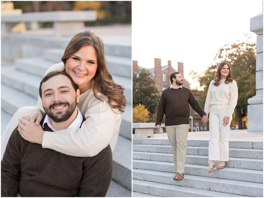 Downtown Raleigh engagement session | Raleigh NC engagement photographer | Engagement photos in downtown Raleigh | Raleigh engagement photographer | Natural engagement photography