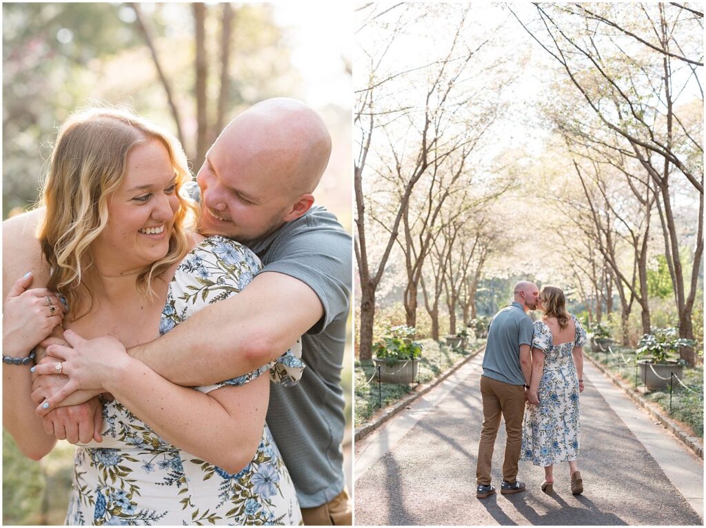 spring engagement photos, garden engagement photos, downtown durham engagement photos, durham nc