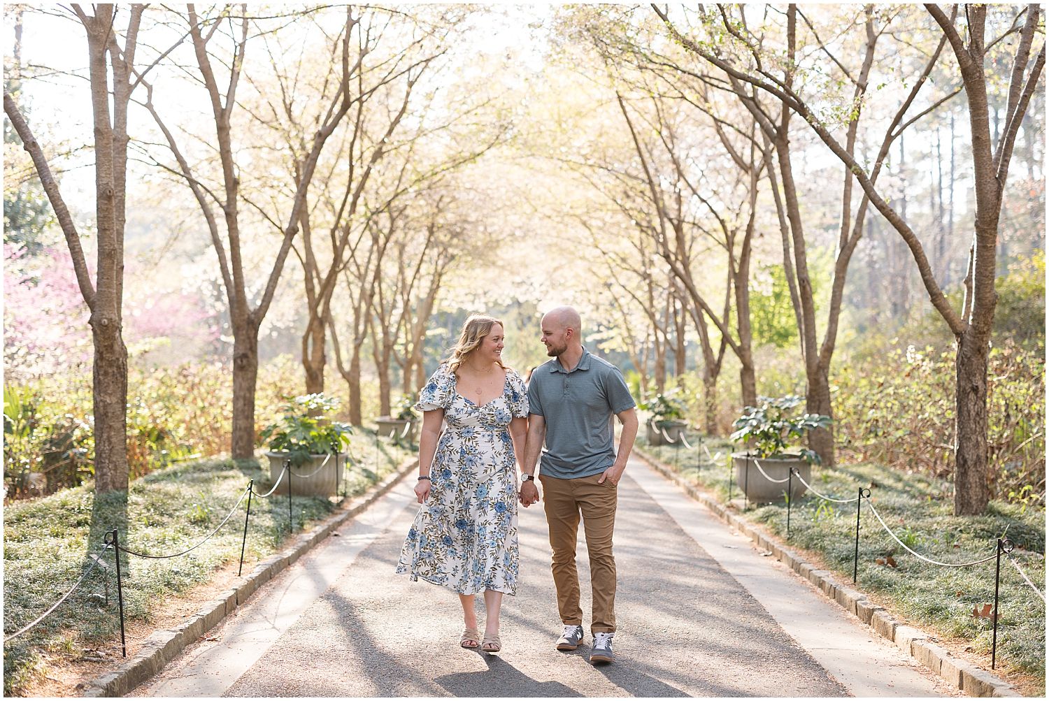 Durham Engagement Photos in the spring at Duke Gardens and downtown Durham at Ponysaurus Brewing | Sarah Hinckley Photography 2026