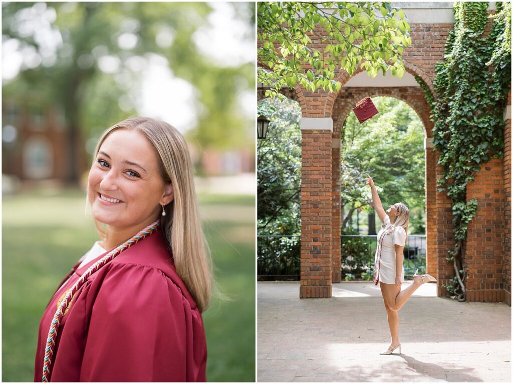 Elon Alamance building senior photos, Elon University senior photographer, Alamance building Elon, historic Elon campus buildings, Elon grad photo locations, Elon senior portraits