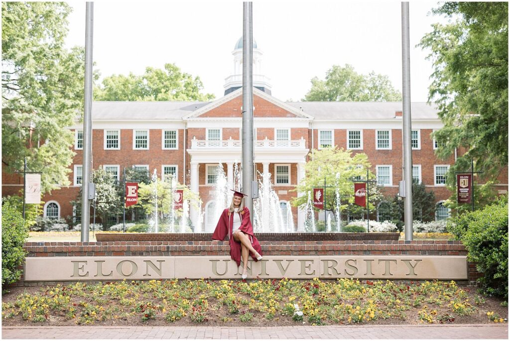 Elon Alamance building senior photos, Elon University senior photographer, Alamance building Elon, historic Elon campus buildings, Elon grad photo locations, Elon senior portraits