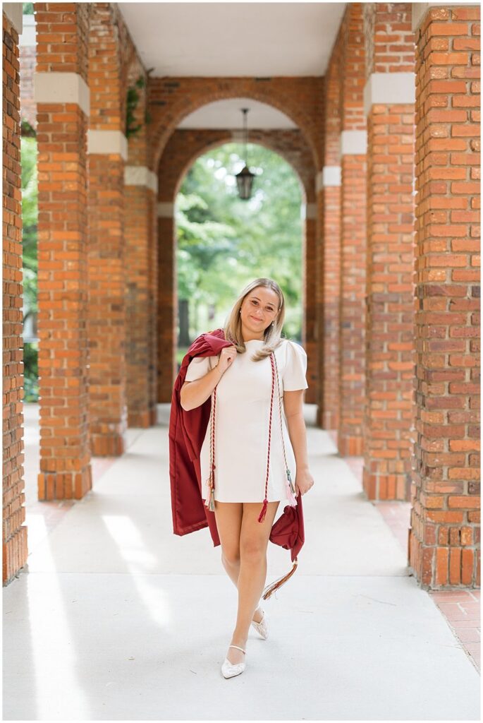 Elon Alamance building senior photos, Elon University senior photographer, Alamance building Elon, historic Elon campus buildings, Elon grad photo locations, Elon senior portraits